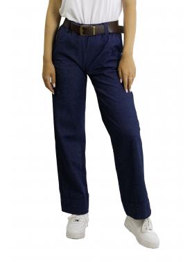 Pantalone in denim leggero con cintura